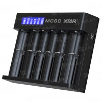 Зарядное устройство XTAR MC6C для аккумуляторных элементов с USB, Type-C, DC кабелем