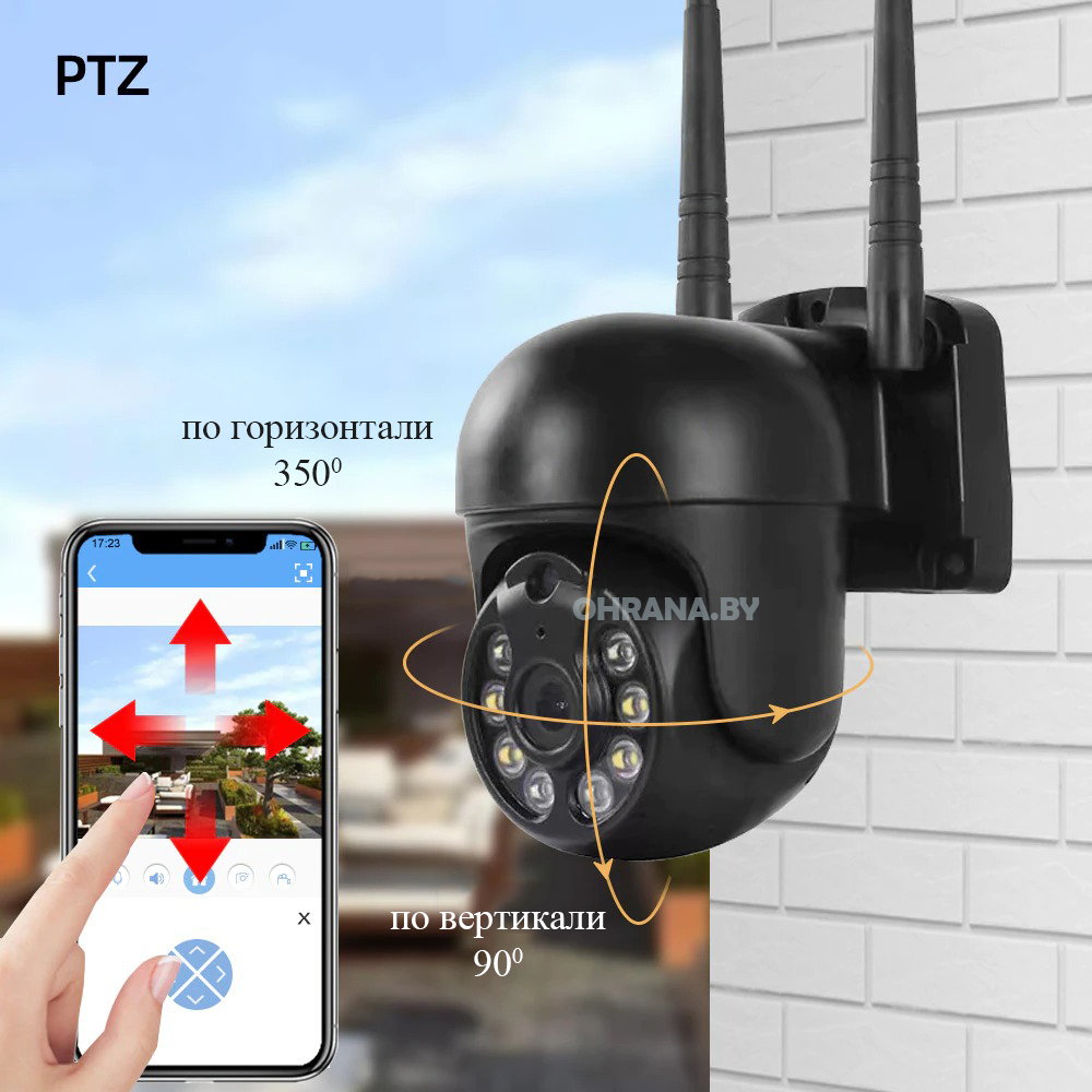 IP комплект беспроводного WiFI видеонаблюдения PST-PTZ 2518F/8 3 Мп на 6  камер